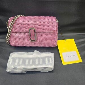 Marc Jacobs The Mini Shoulder Rhinestone Bag Petal Pink